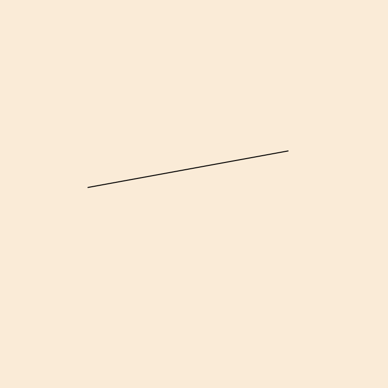 A thin line at a random angle across an antique-white canvas.